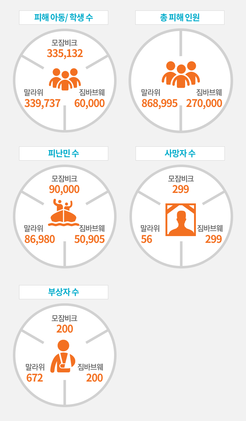 국가별 피해 현황(인포그래픽)